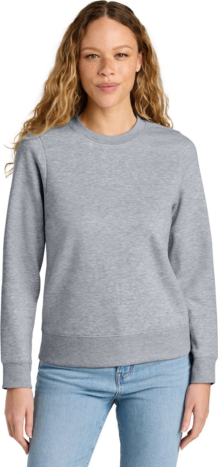 Front View of LtHtGry District Women's V.I.T. Fleece Crew DT6105