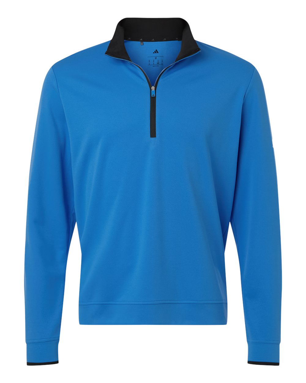 Front View of Lucid Ray Blue Lightweight Quarter-Zip Pullover - A2002 plain