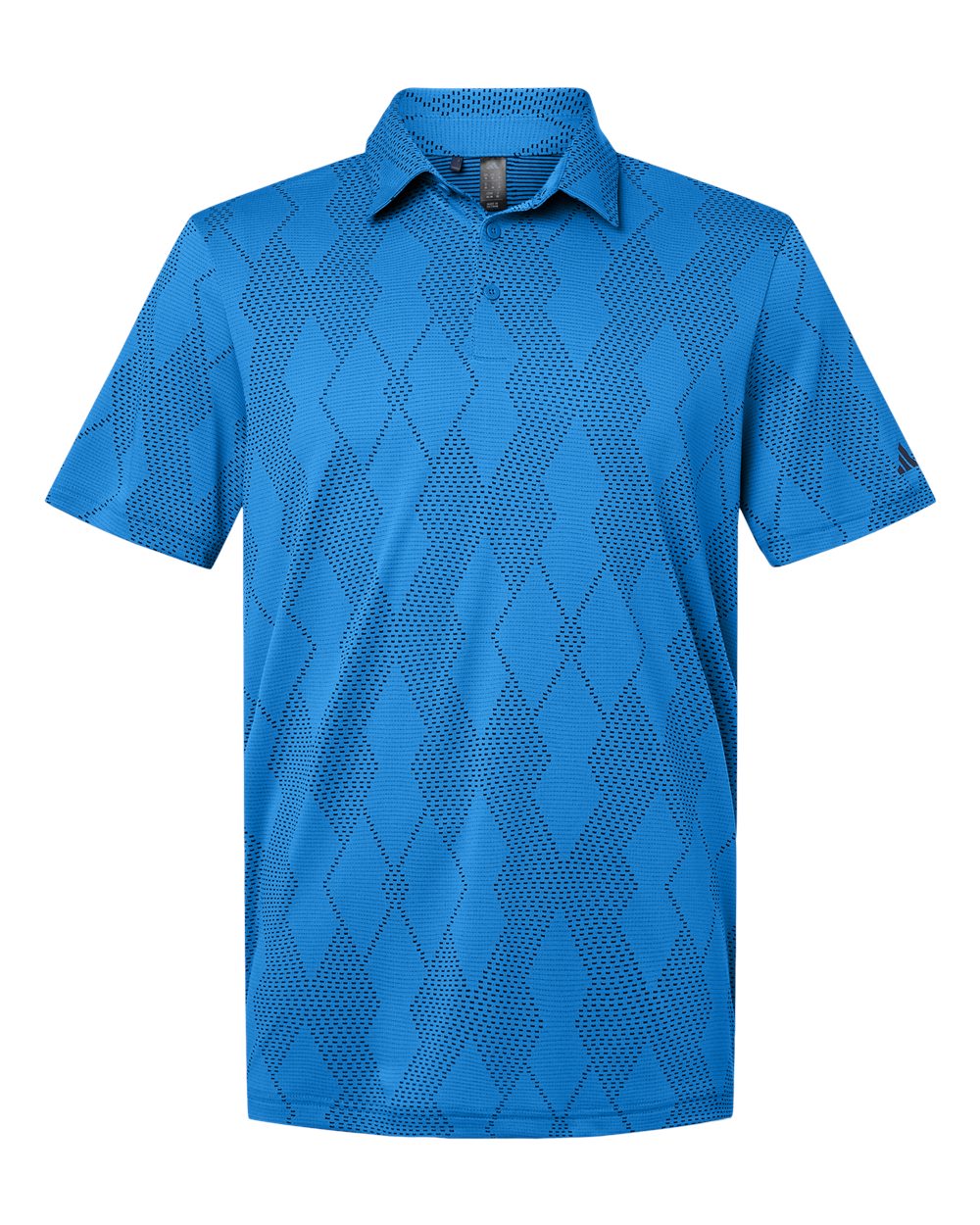 Front View of Lucid Ray Blue Ultimate Textured Polo - A2008 plain