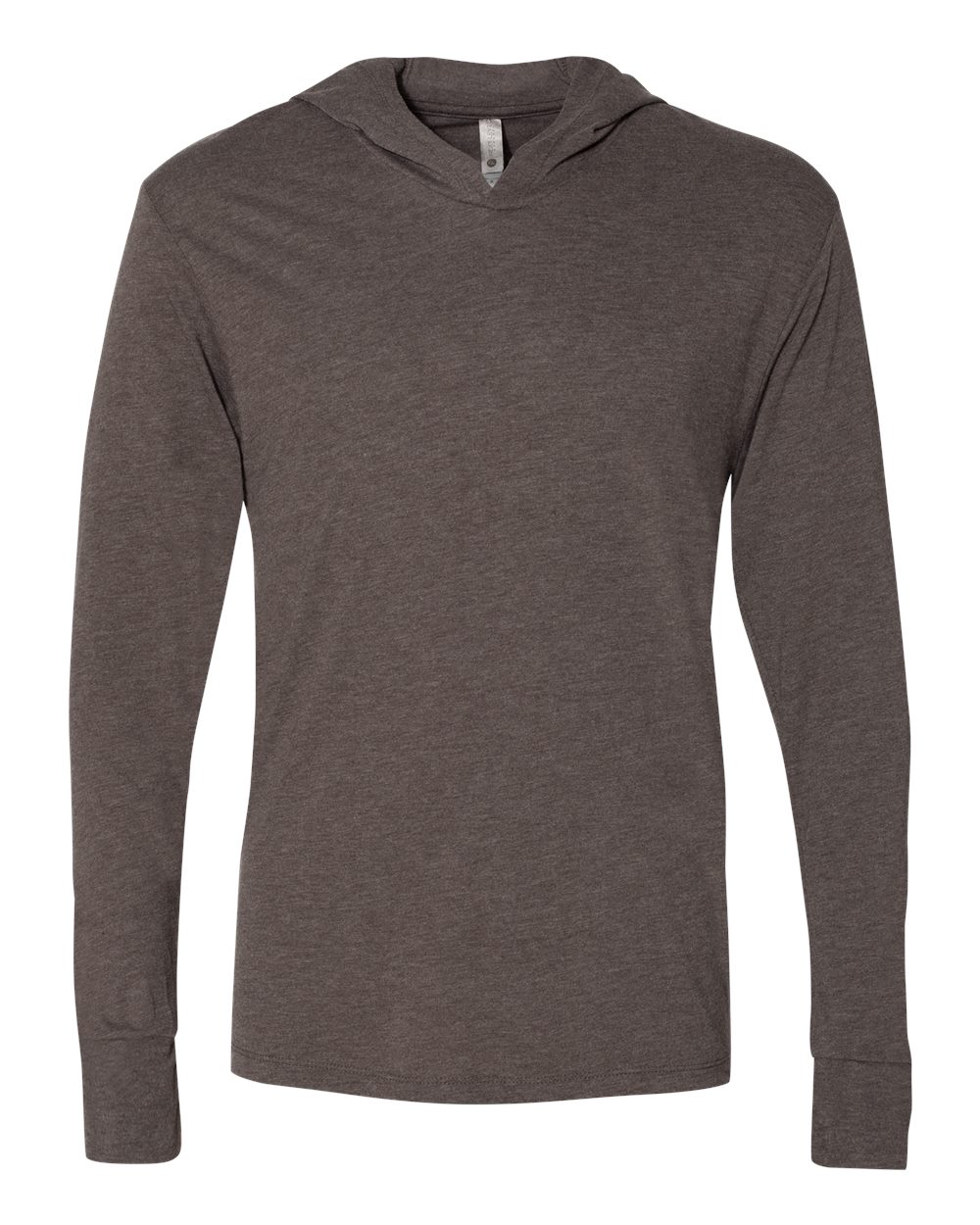 Front View of Macchiato Triblend Hooded Long Sleeve Pullover - 6021