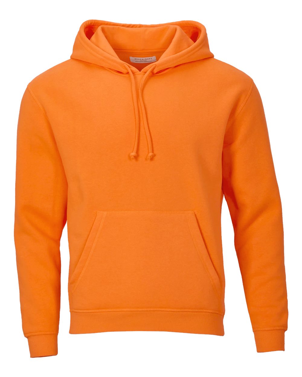 Front View of Mandarin Fleece Hooded Pullover - BM5302