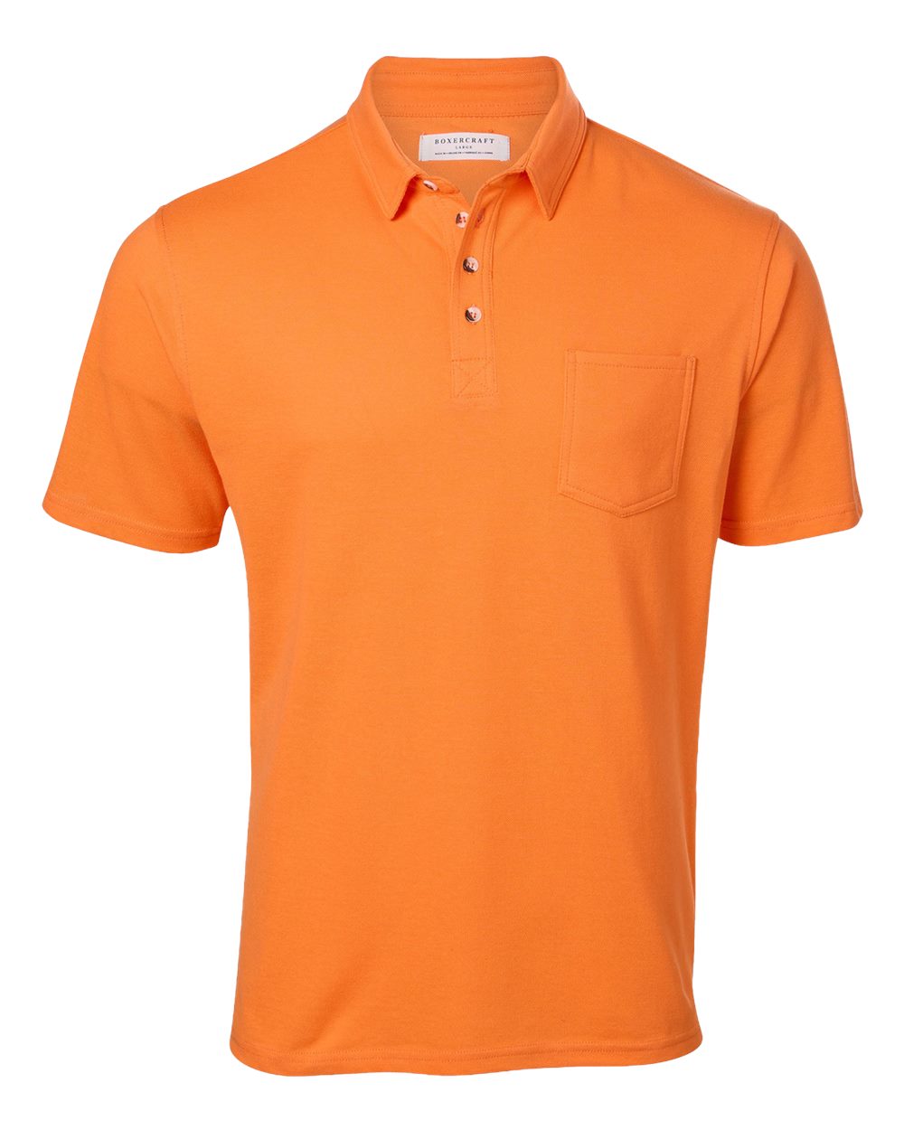 Front View of Mandarin Pique Polo - BM2301