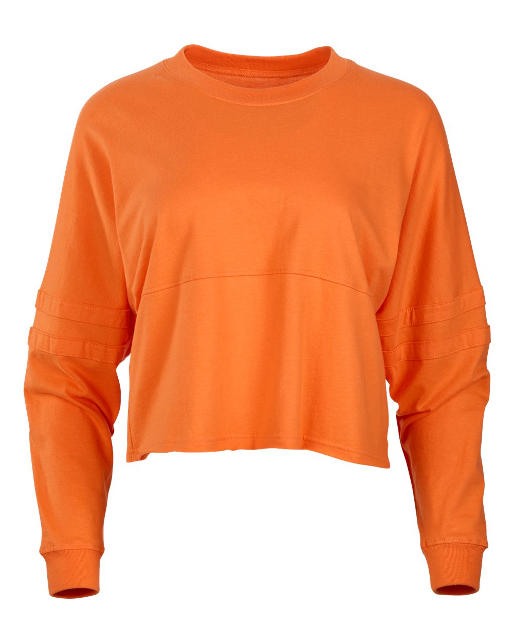 Front View of Mandarin Women's Crop Retro Jesery - BW3515