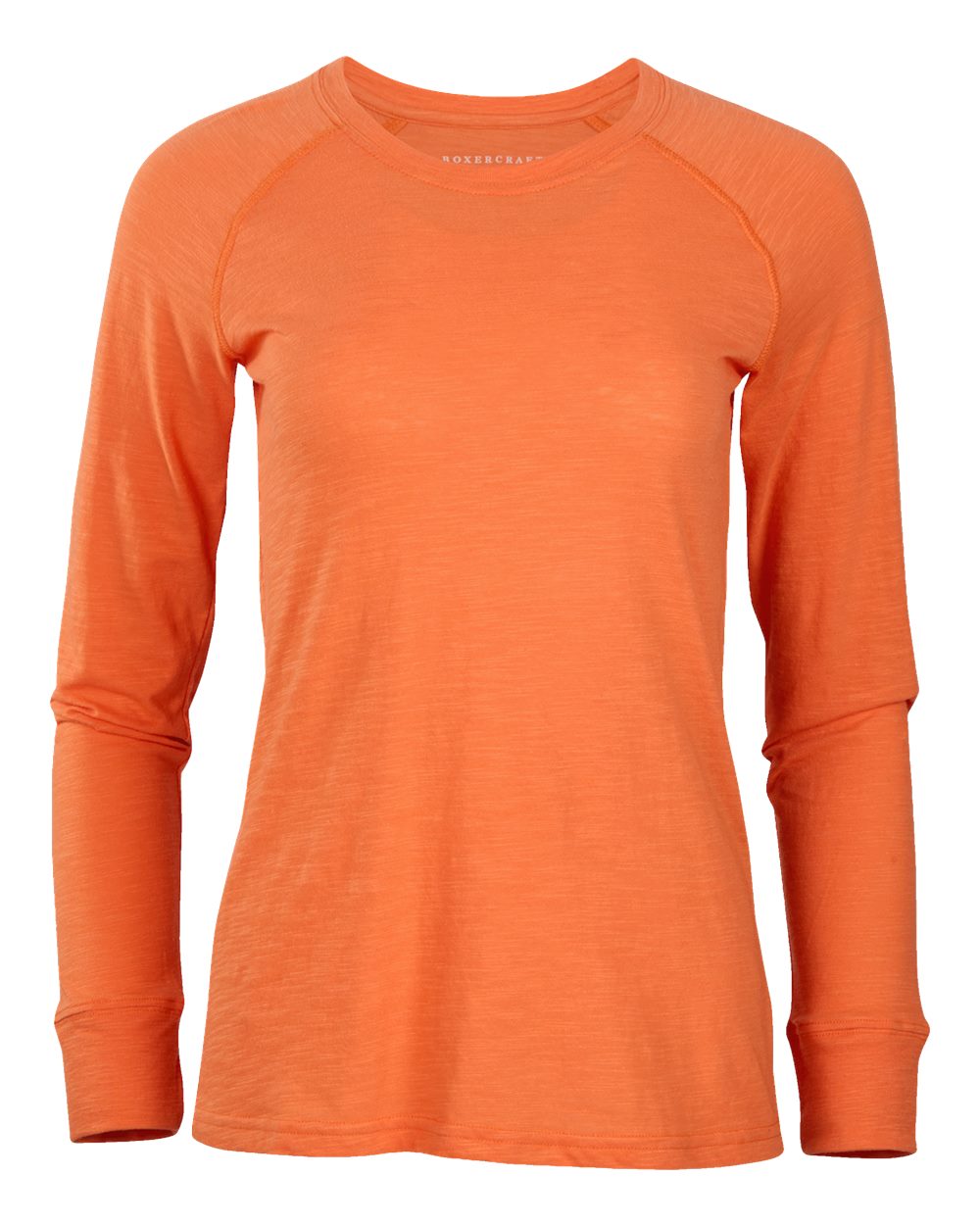 Front View of Mandarin Women's Solid Preppy Patch Long Sleeve T-Shirt - BW3166