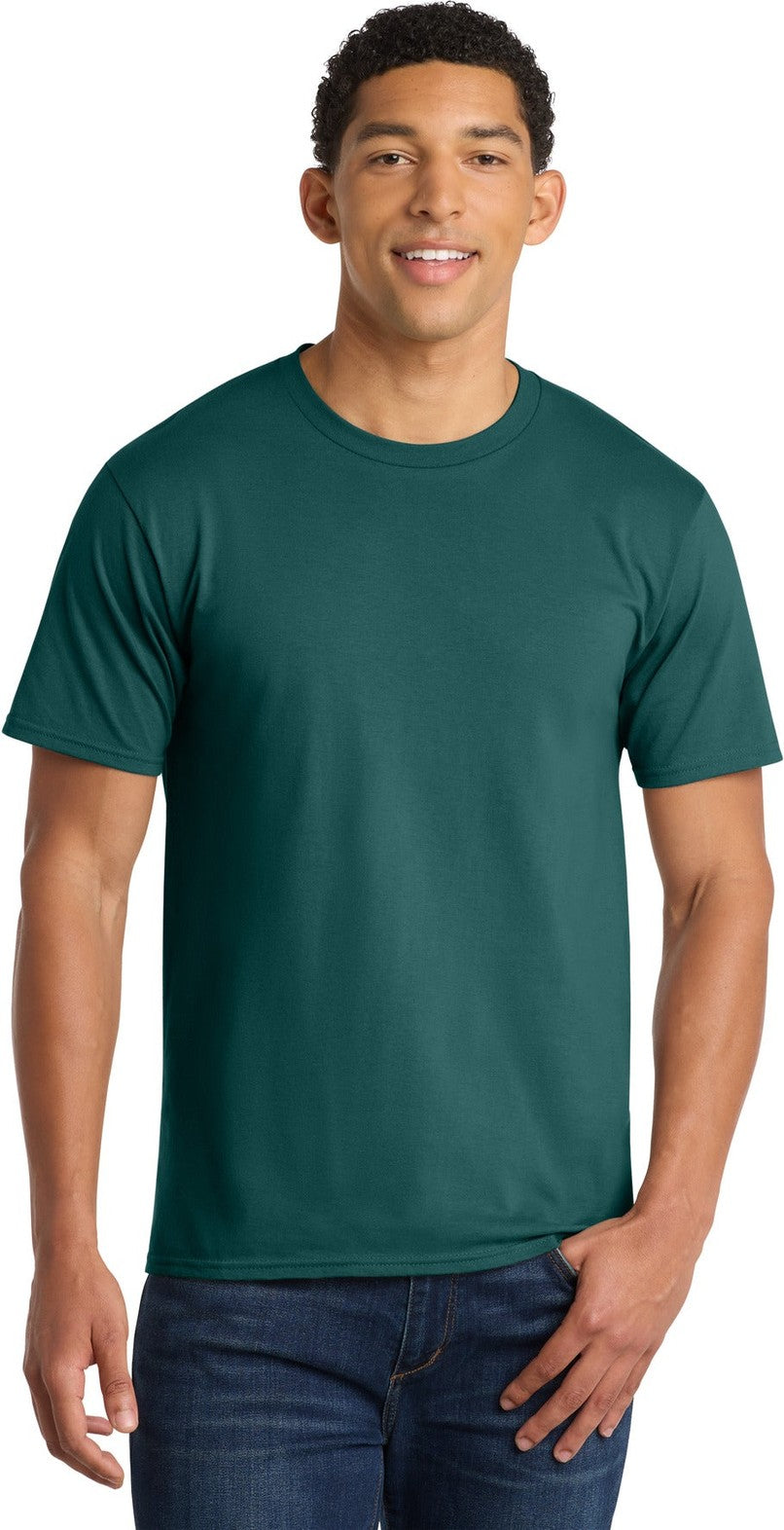 Front View of Marine Green Port & Co Fan Favorite Tee. PC450