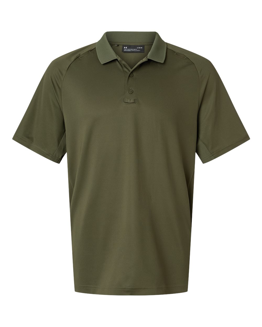Front View of Marine OD Green Men's Tactical Performance Polo - 6004146