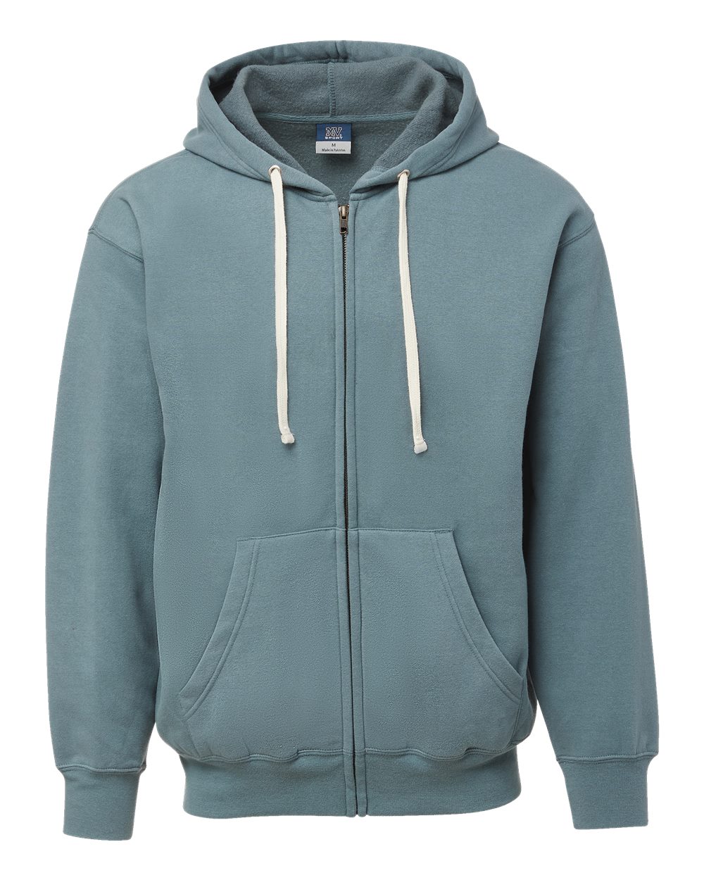 Front View of Marine Vintage Fleece Full-Zip Hooded Sweatshirt - 22132