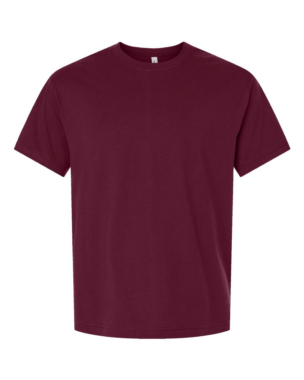 Front View of Maroon 6 oz. Heavyweight Tee - 3010
