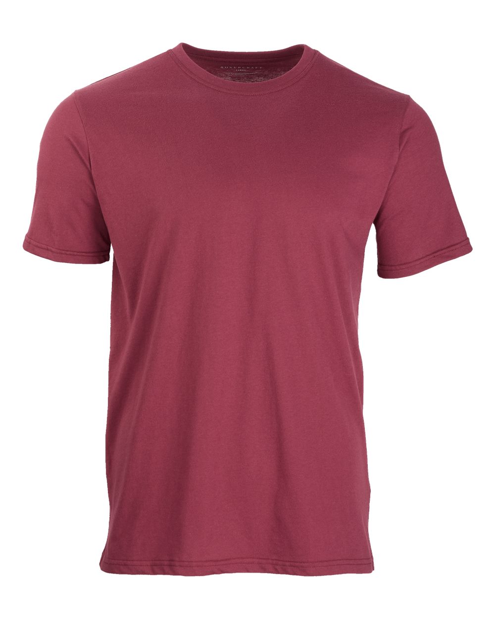 Front View of Maroon Basic Crew T-Shirt - BM2103