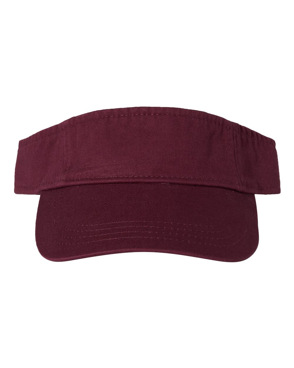 Front View of Maroon Bio-Washed Visor - VC500