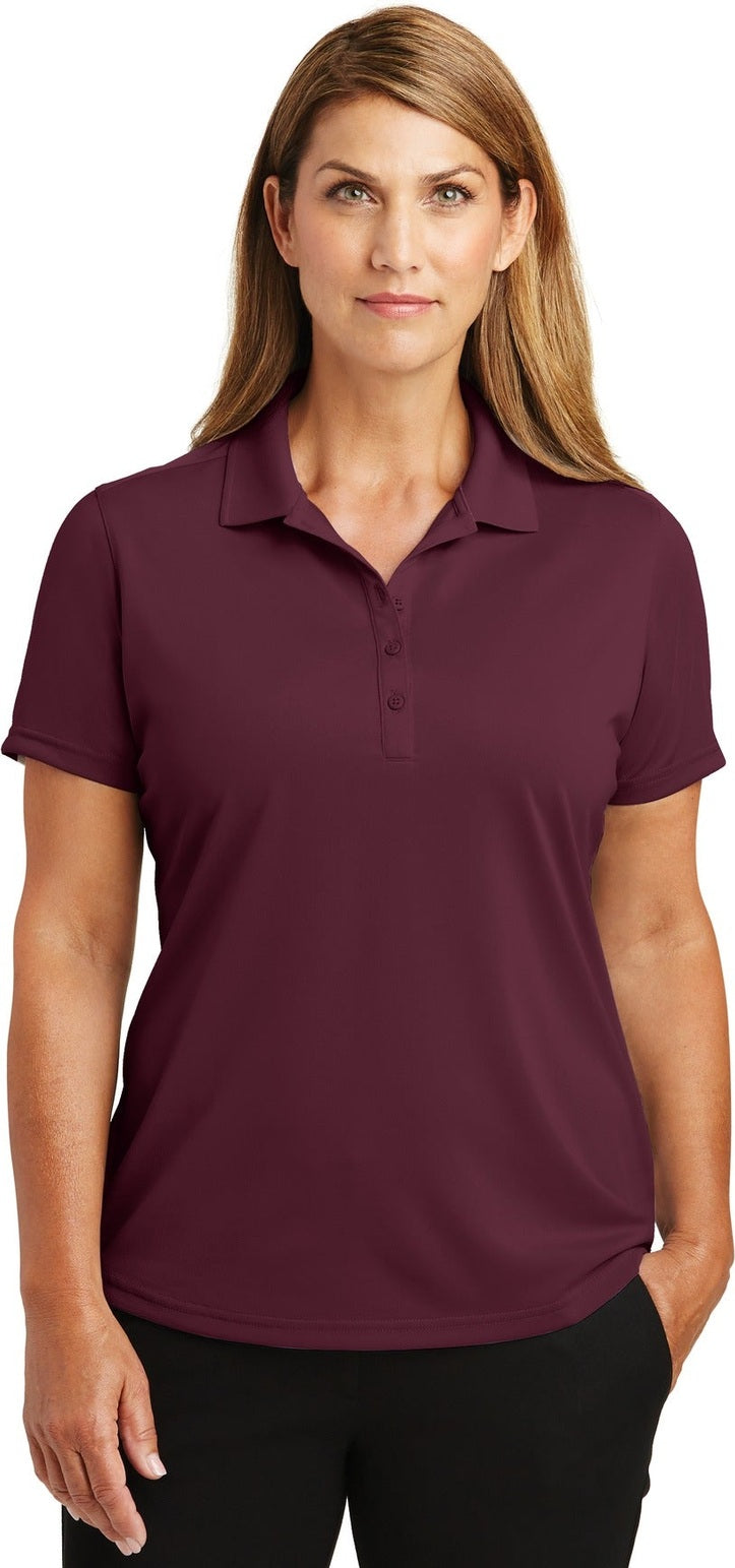 Front View of Maroon CornerStone Women's Select Lightweight Snag-Proof Polo. CS419