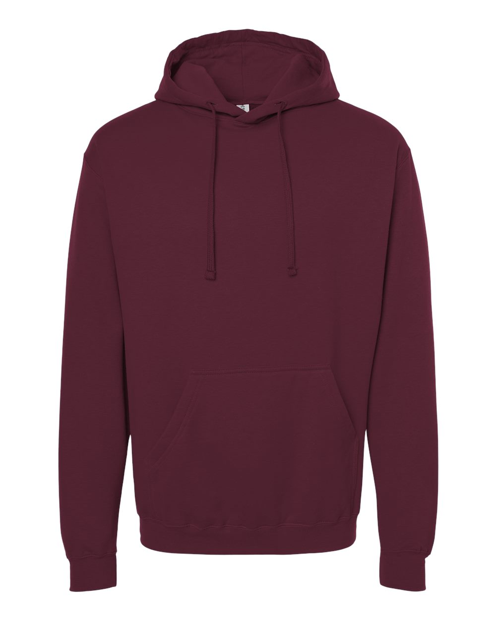 Front View of Maroon Fleece Hooded Sweatshirt - 320
