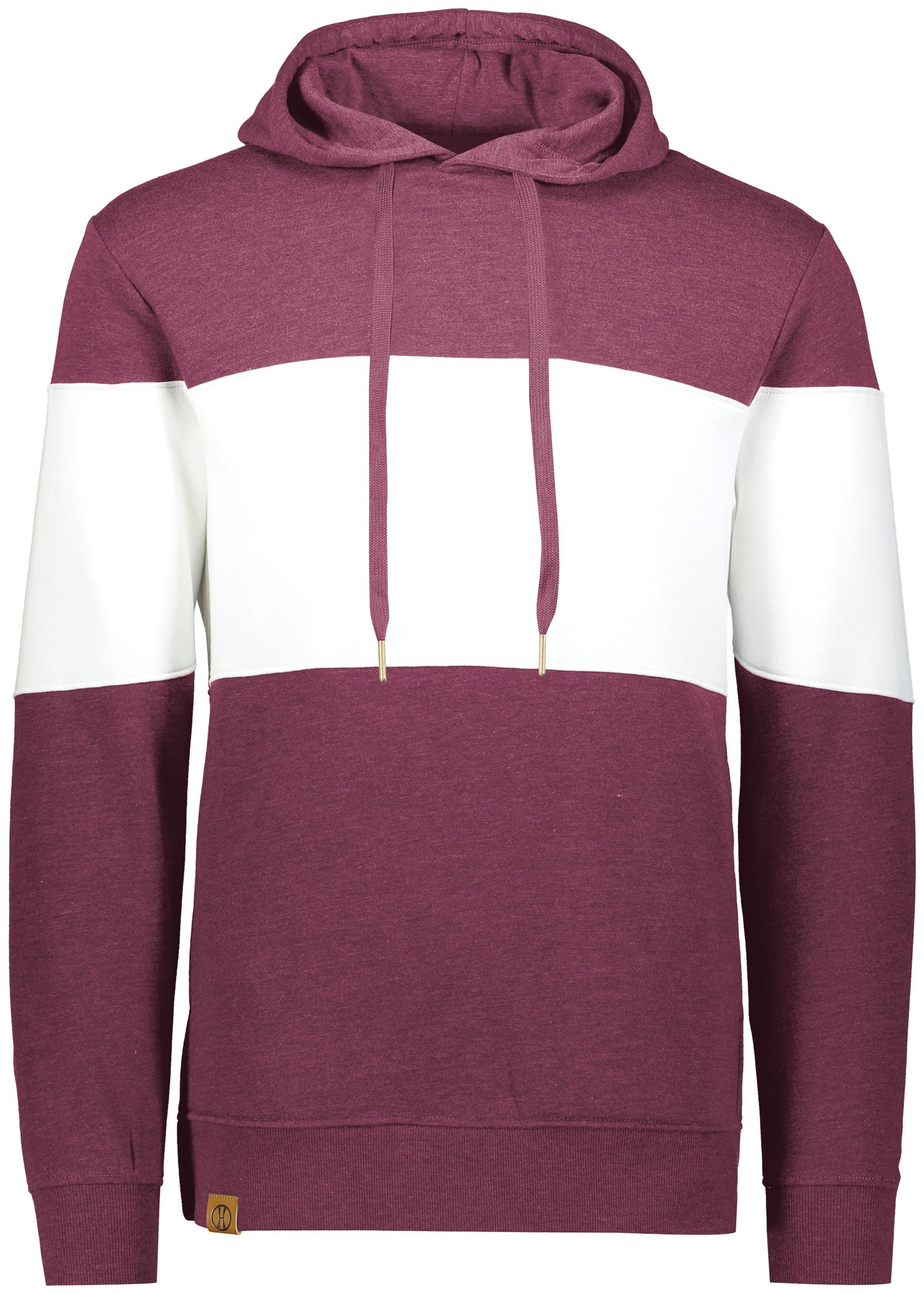 MAROON HEATHER/WHITE ALL-AMERICAN HOODIE