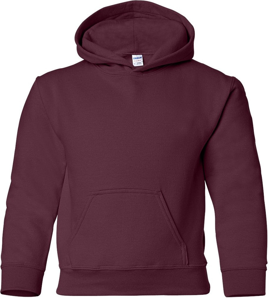 Maroon Heavy Blend™ Youth Hooded Sweatshirt - 18500B