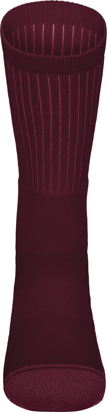 Front View of MAROON (HLW) TONAL CREW SOCK
