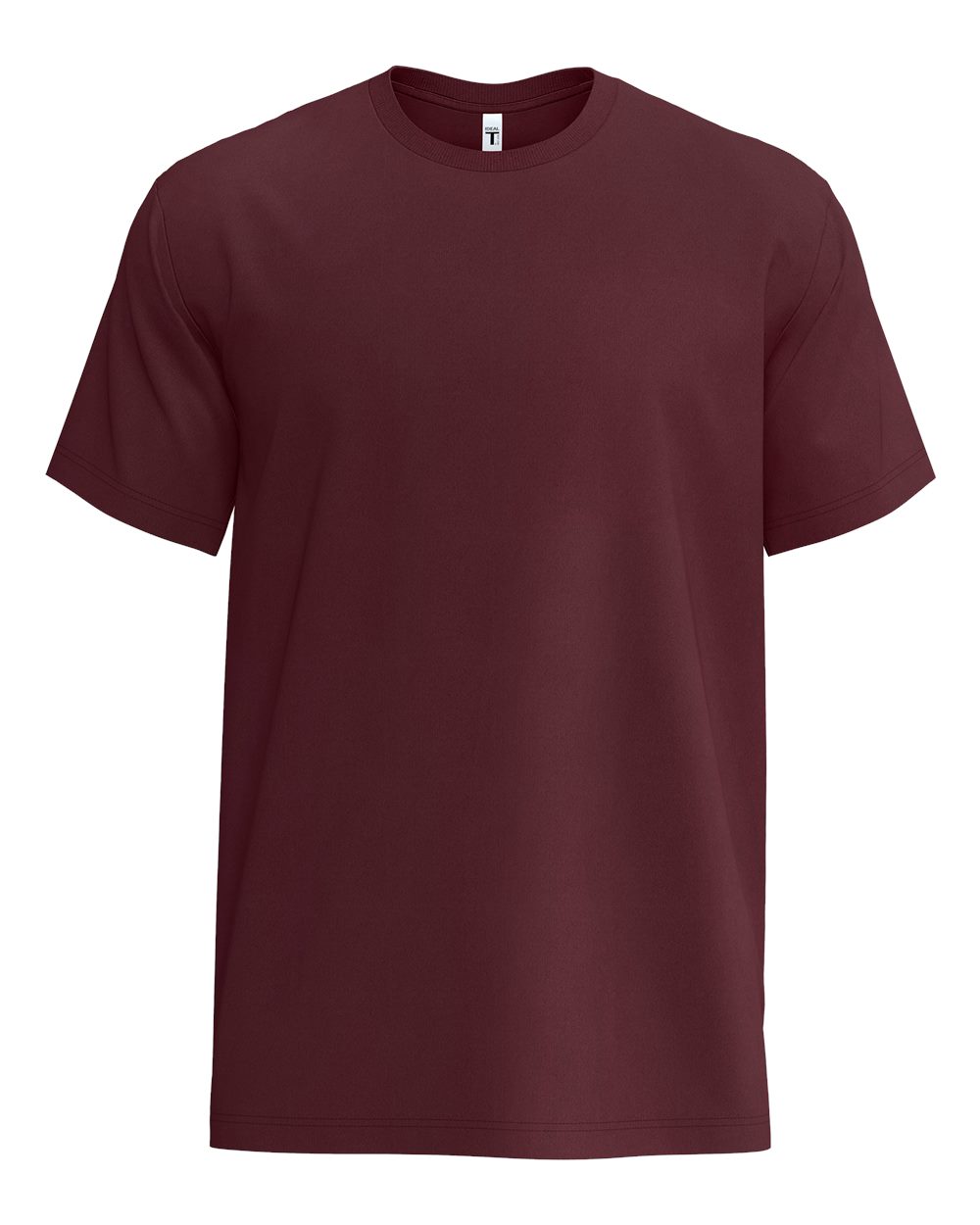 Front View of Maroon Ideal Jersey T-Shirt - 1810