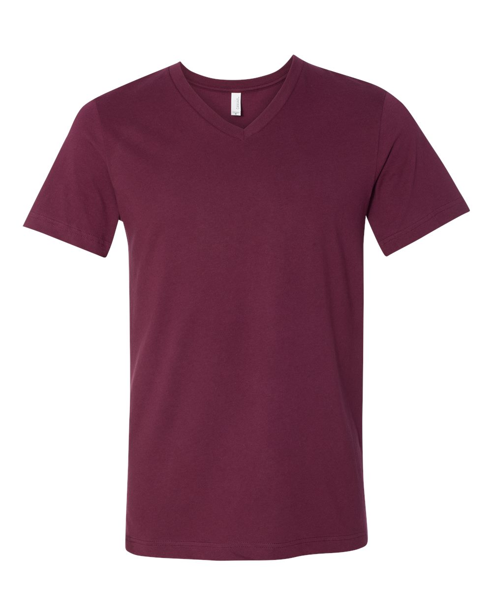 Maroon Jersey V-Neck Tee - 3005