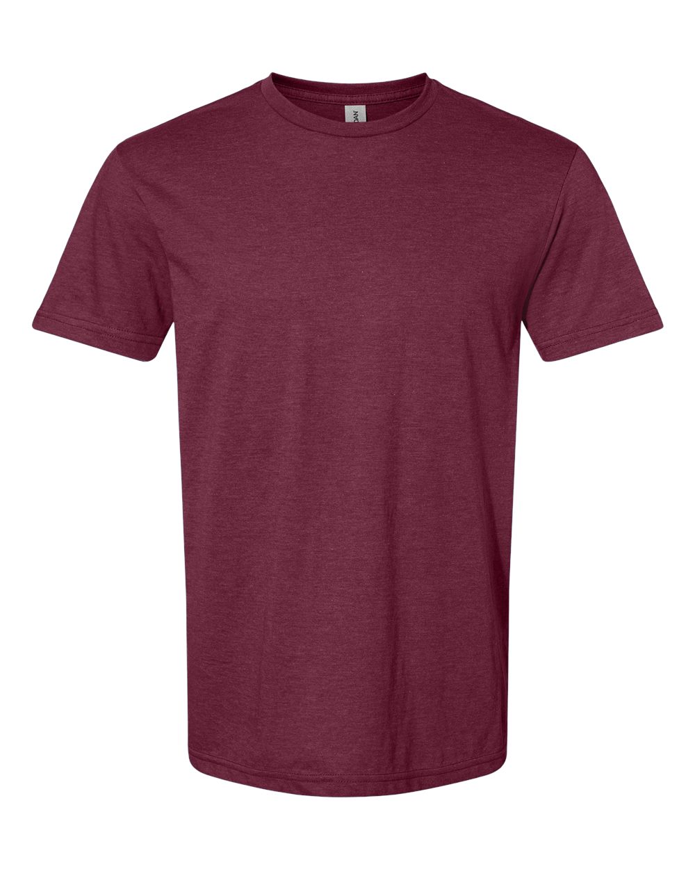 Front View of Maroon Mist Softstyle® CVC T-Shirt - 64000CVC