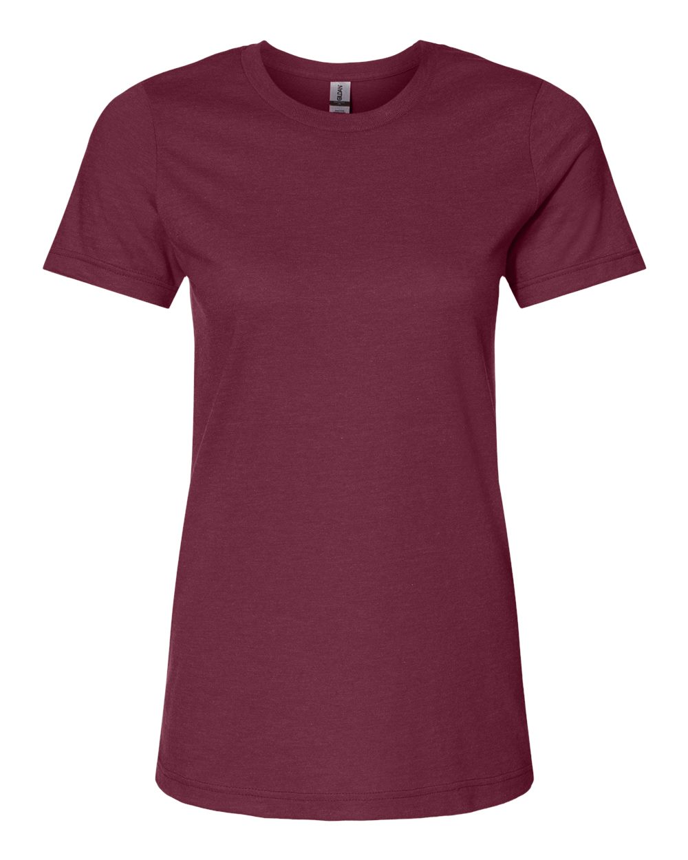Front View of Maroon Mist Softstyle® Women's CVC T-Shirt - 64001LCVC