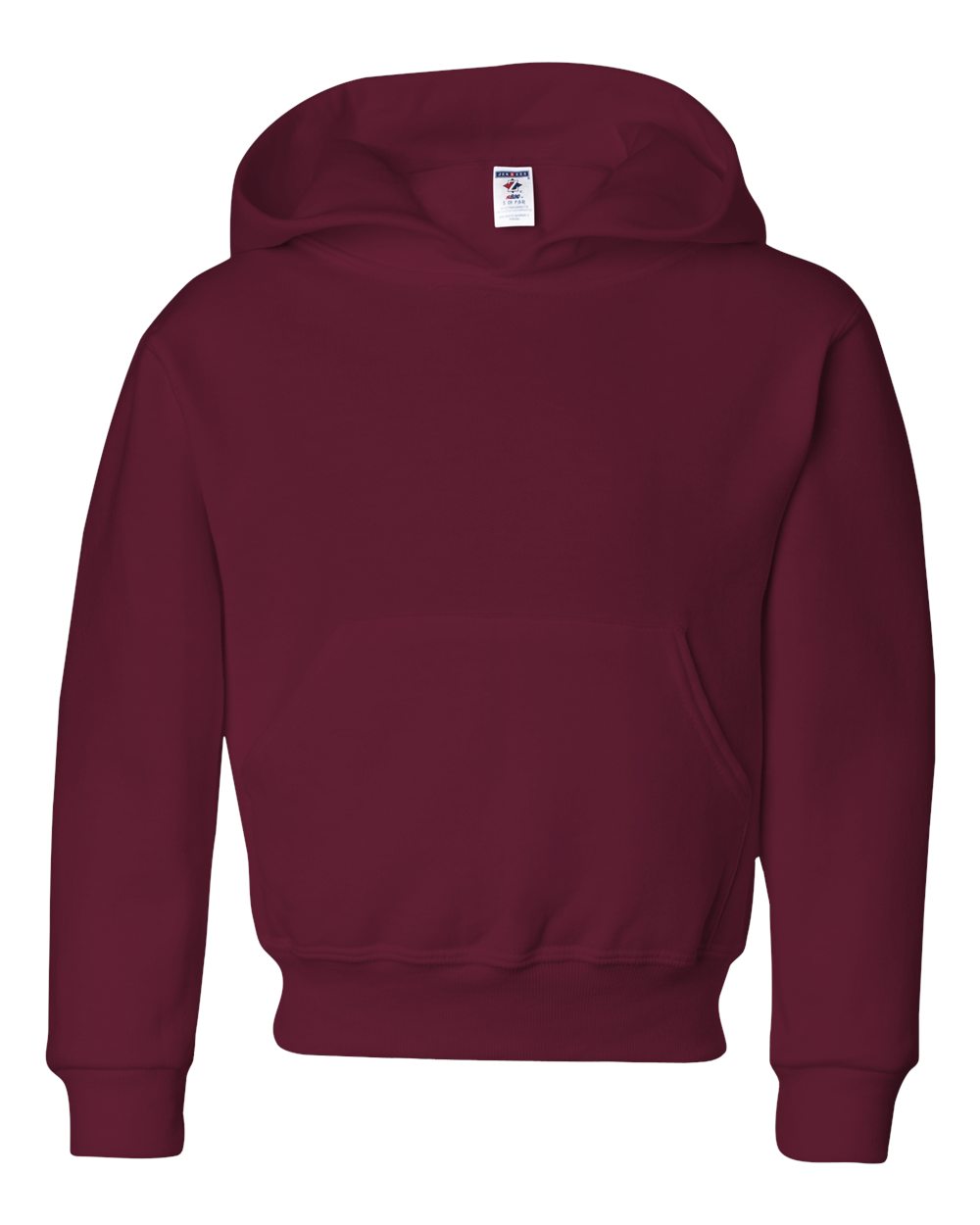 Maroon NuBlend® Youth Hooded Sweatshirt - 996YR