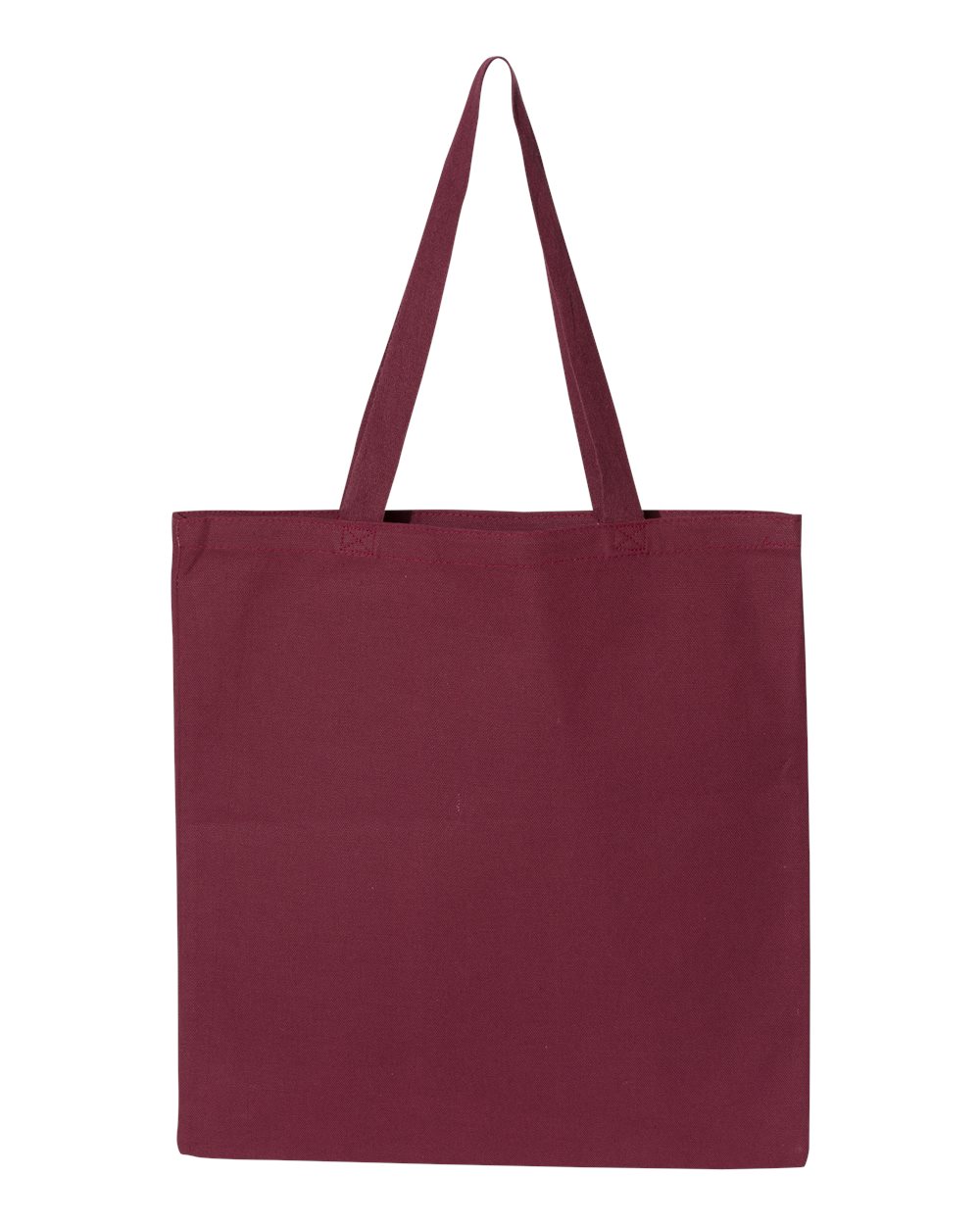 Front View of Maroon Promotional Tote - Q800