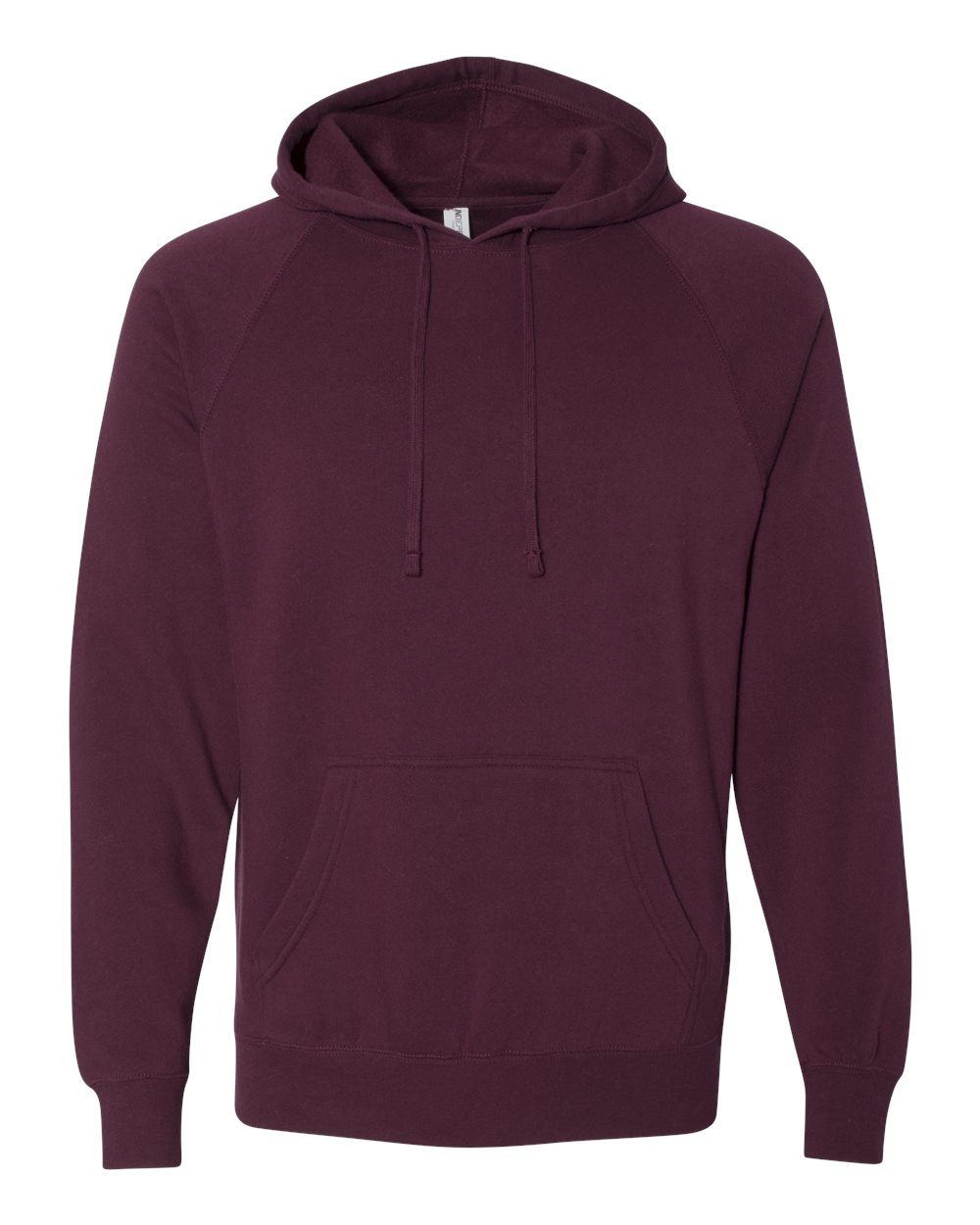 Front View of Maroon Special Blend Raglan Hooded Sweatshirt - PRM33SBP