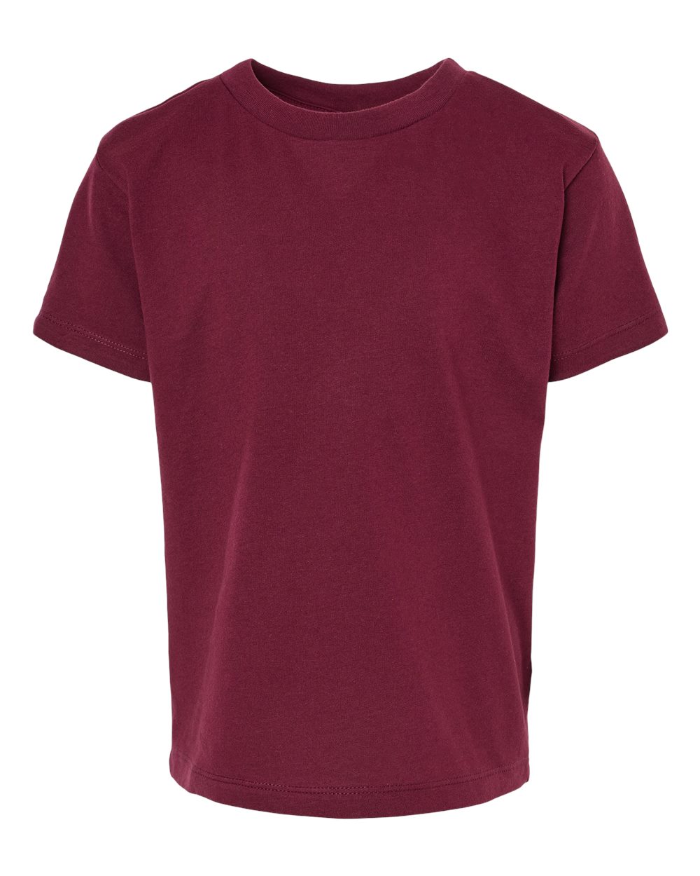 Front View of Maroon Toddler Jersey Tee - 3001T