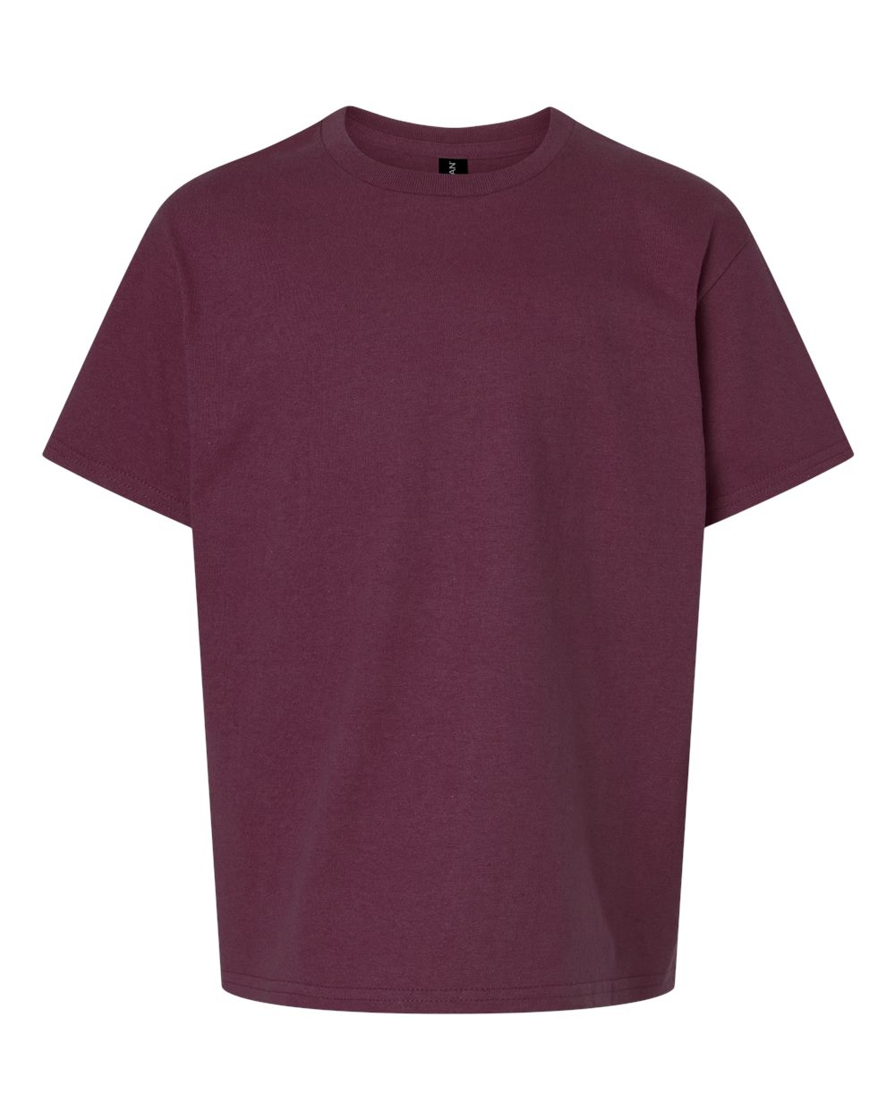 Front View of Maroon Ultra Cotton® Youth T-Shirt - 2000B