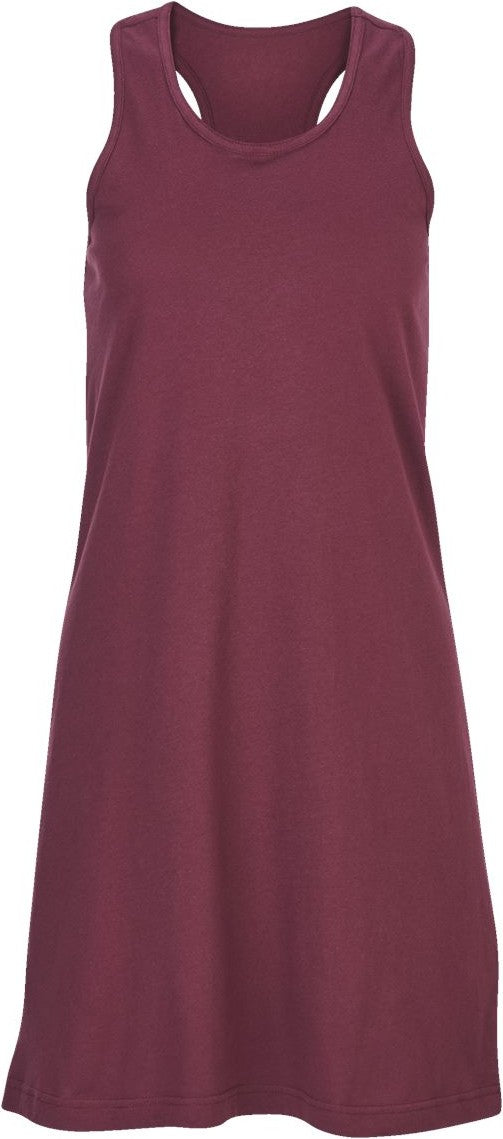 Front View of Maroon Women's Caydn Tank Dress - BW4102