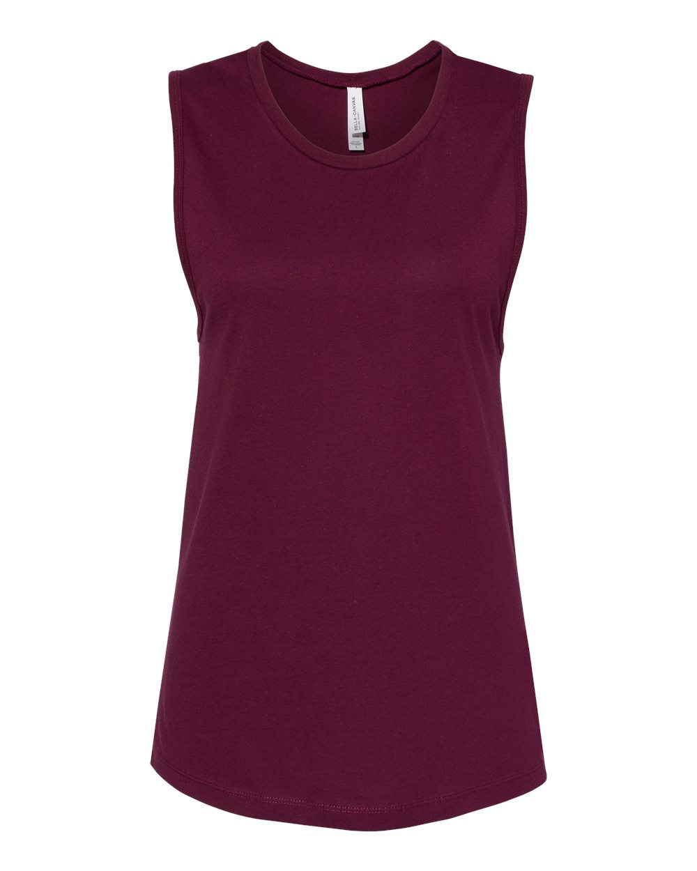 Front View of Maroon Women&#39;s Jersey Muscle Tank - 6003