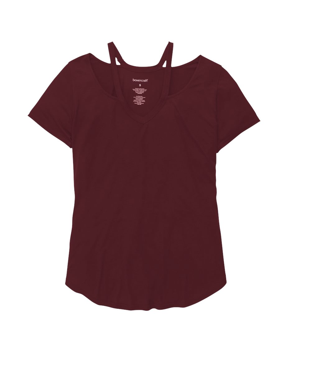 Front View of Maroon Women's Moxie T-Shirt - T53