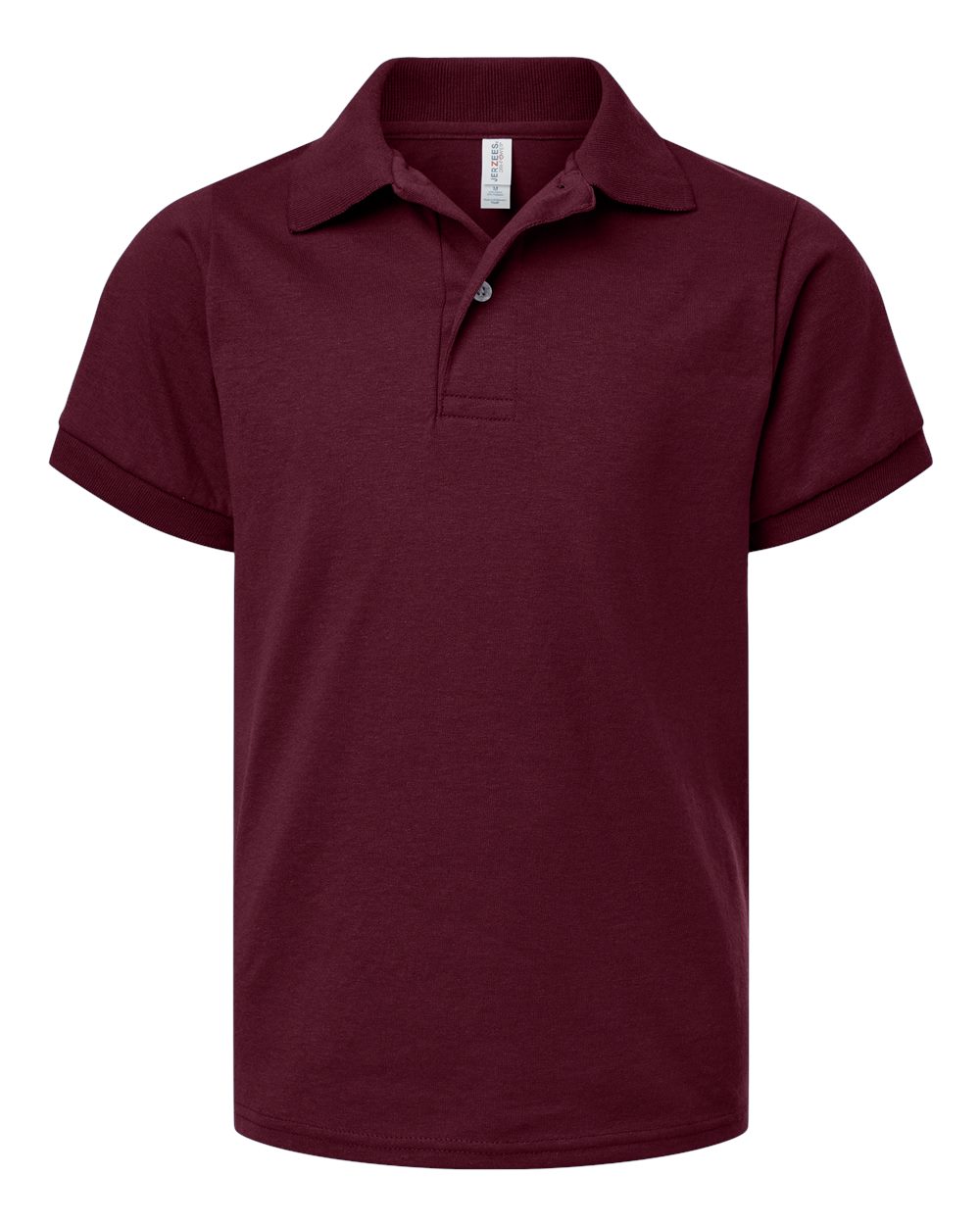Front View of Maroon Youth Dri-Power® Polo - 437K