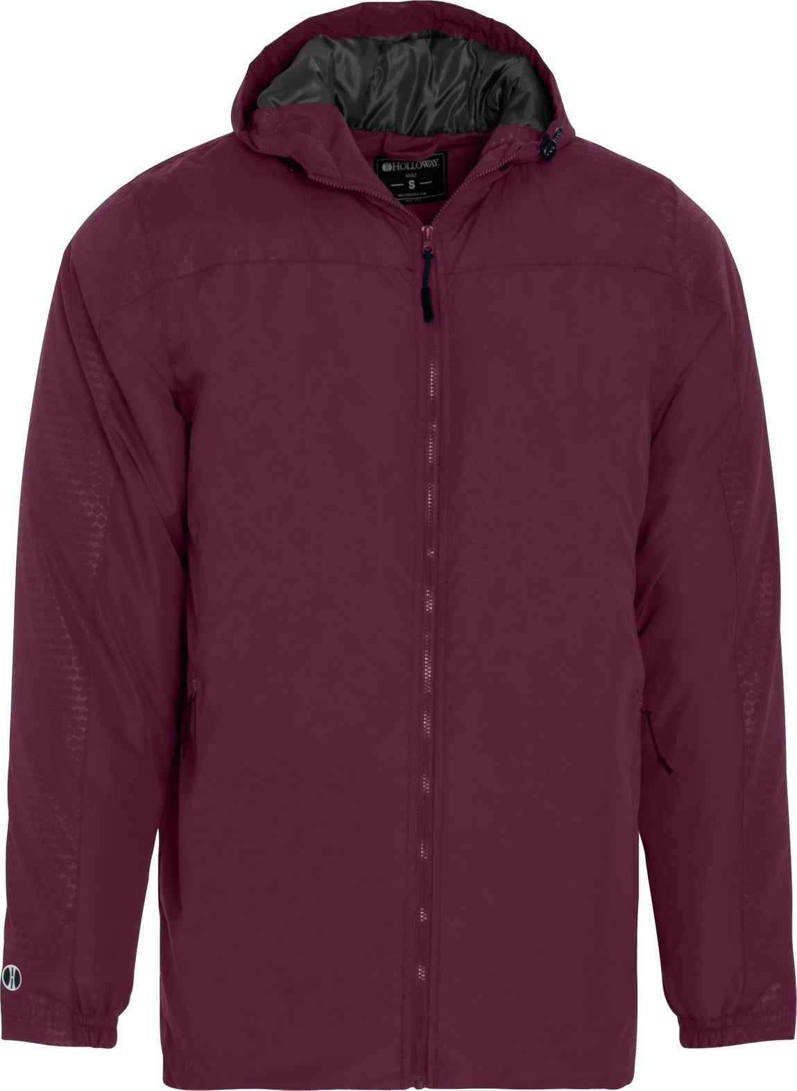 MAROON/CARBON BIONIC HOODED JACKET