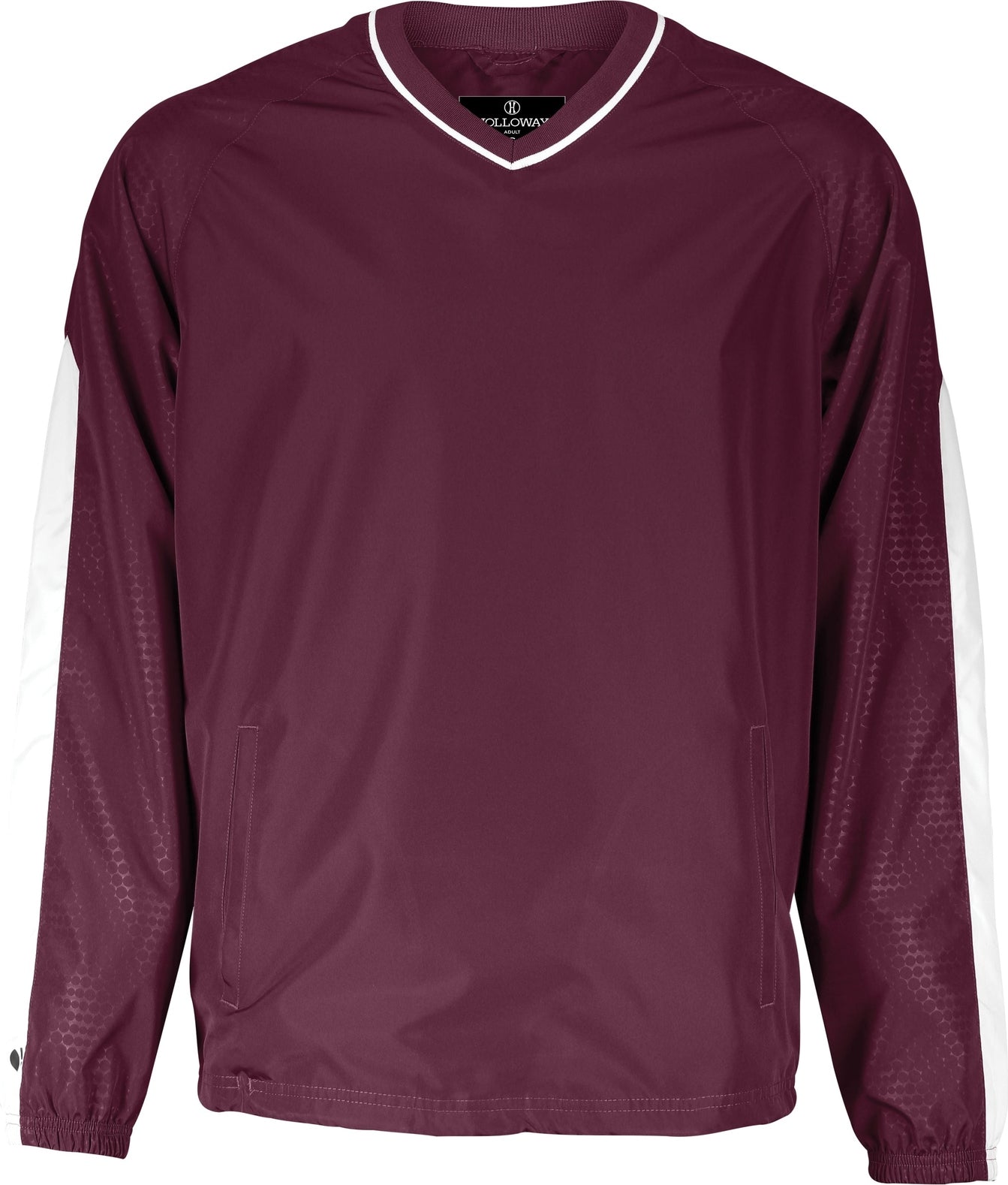 MAROON/WHITE BIONIC PULLOVER WINDSHIRT