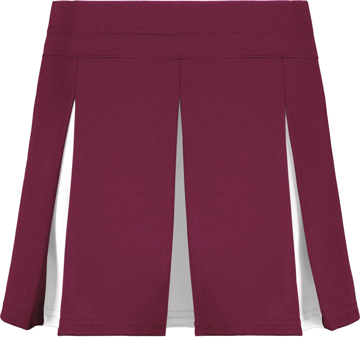 Front View of MAROON/WHITE GIRLS LIBERTY SKIRT