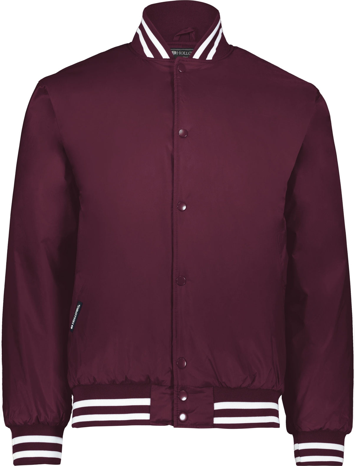 MAROON/WHITE HERITAGE JACKET