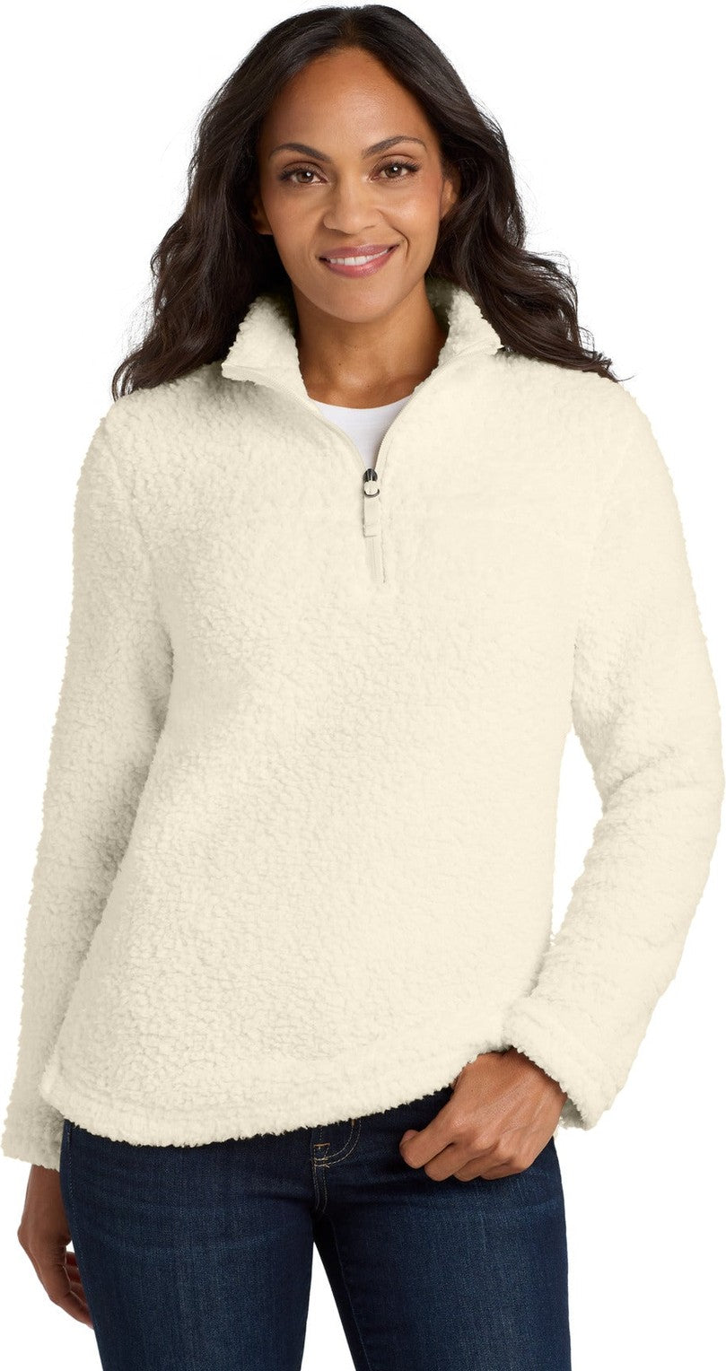 Front View of Marshmllw Port Authority Women's Cozy 1/4-Zip Fleece L130