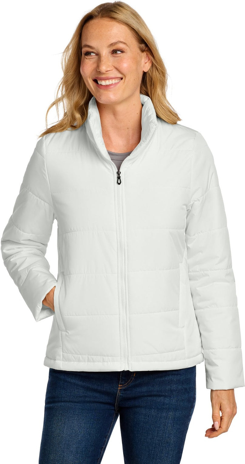Front View of Marshmllw Port Authority Women's Puffer Jacket L852
