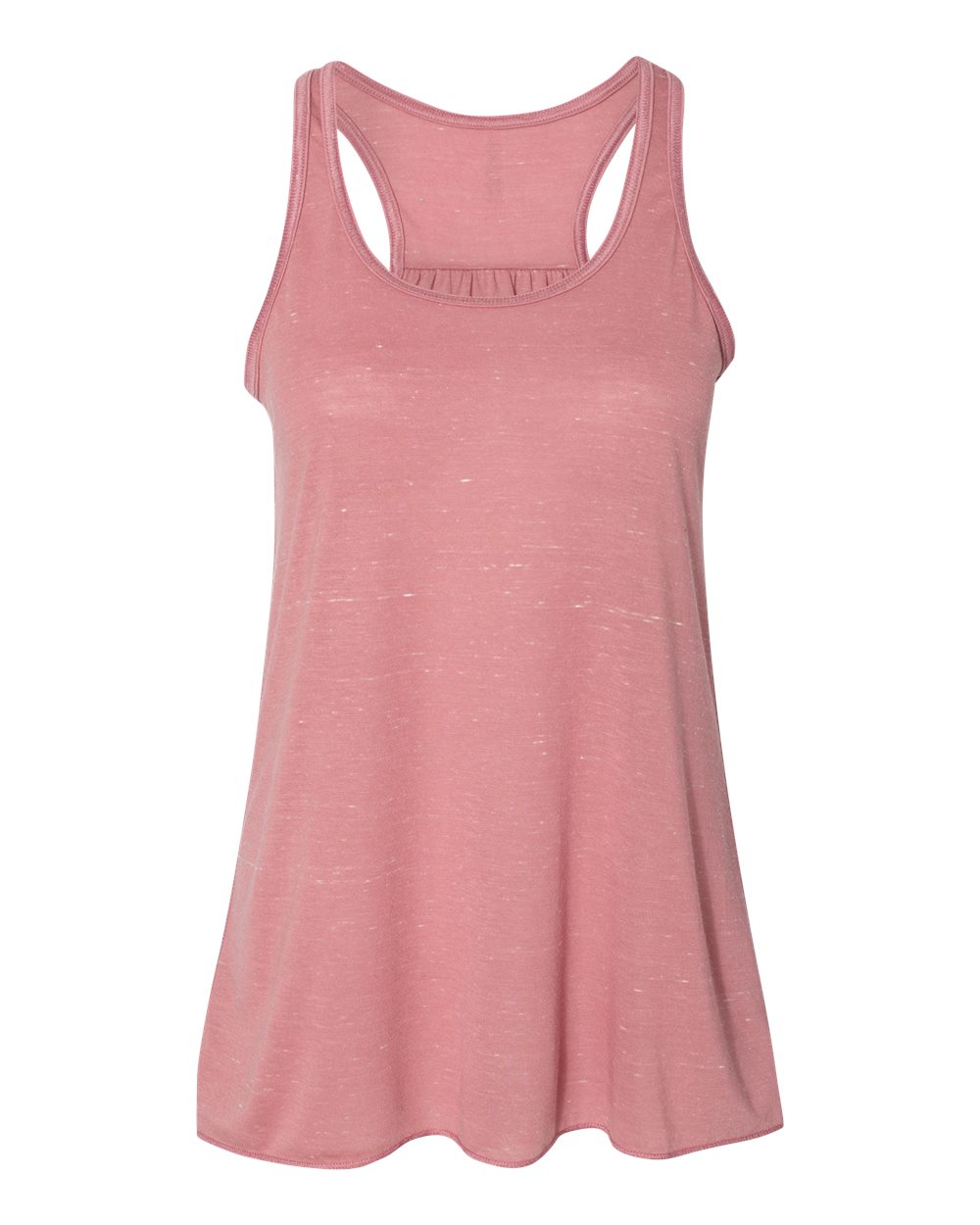 Front View of Mauve Marble Women's Flowy Racerback Tank - 8800