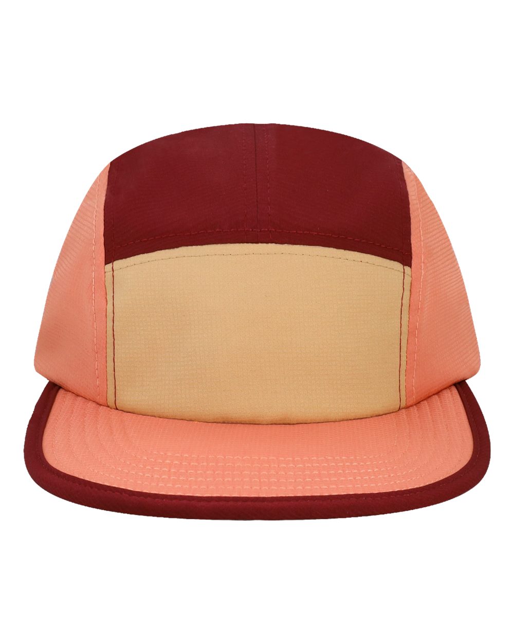 Front View of Mauve/ Maroon Switchback Packable Camper Hat - SWTBK