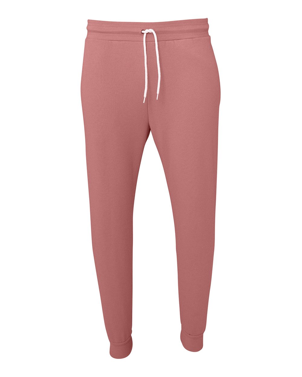Front View of Mauve Sponge Fleece Jogger Sweatpants - 3727