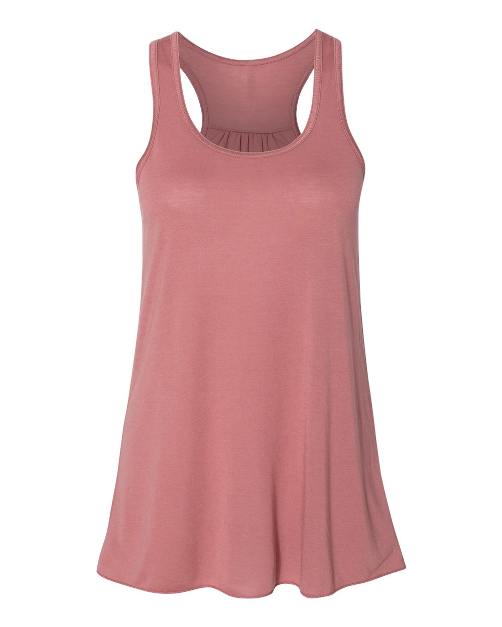 Front View of Mauve Women's Flowy Racerback Tank - 8800