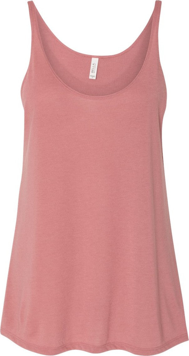 Front View of Mauve Women's Slouchy Tank - 8838