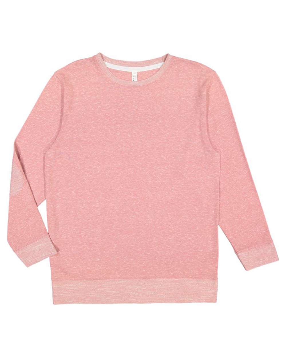 Front View of Mauvelous Melange Harborside Mélange French Terry Pullover - 6965