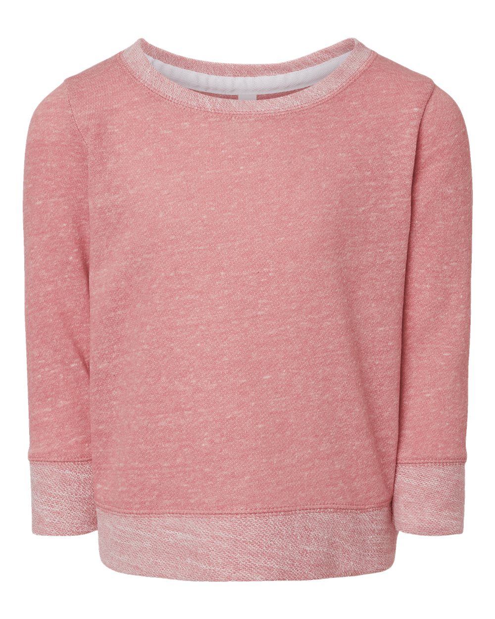 Front View of Mauvelous Melange Toddler Harborside Mélange French Terry Crew - 3379