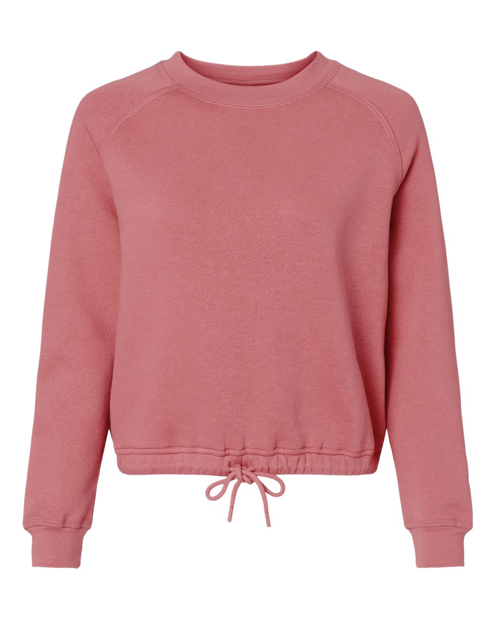 Front View of Mauvelous Women's Relaxed 3-End Boxy Fleece Crewneck Sweatshirt - 3528