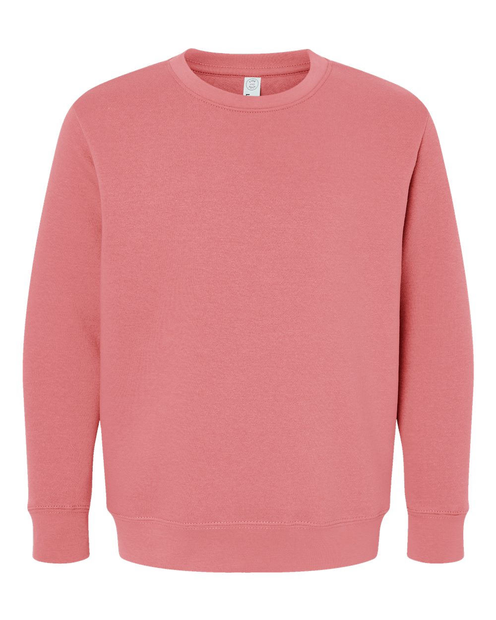 Front View of Mauvelous Youth Elevated Fleece Crewneck Sweatshirt - 2225