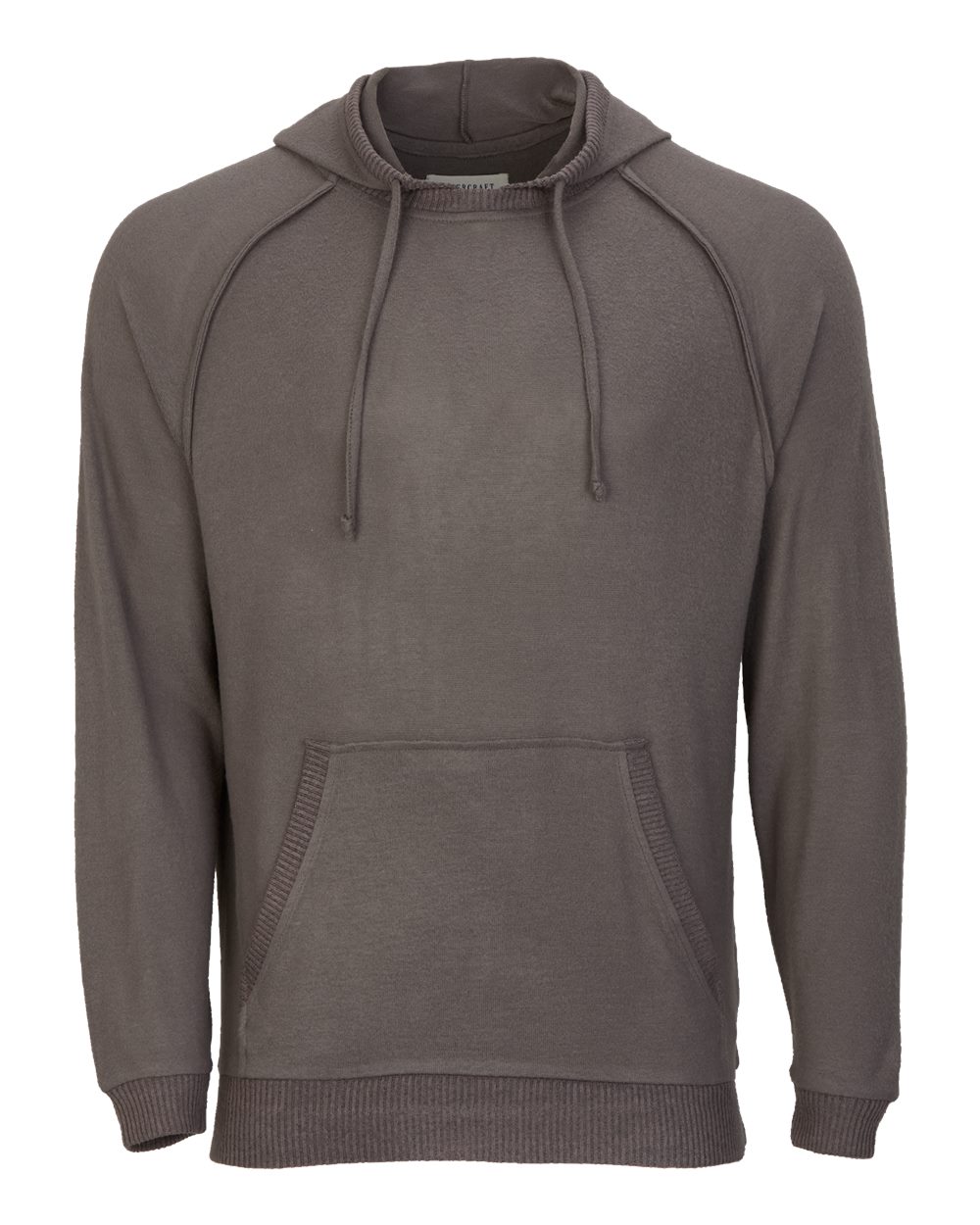 Front View of Meditation Grey Cuddle Hooded Sweatshirt - BM1501