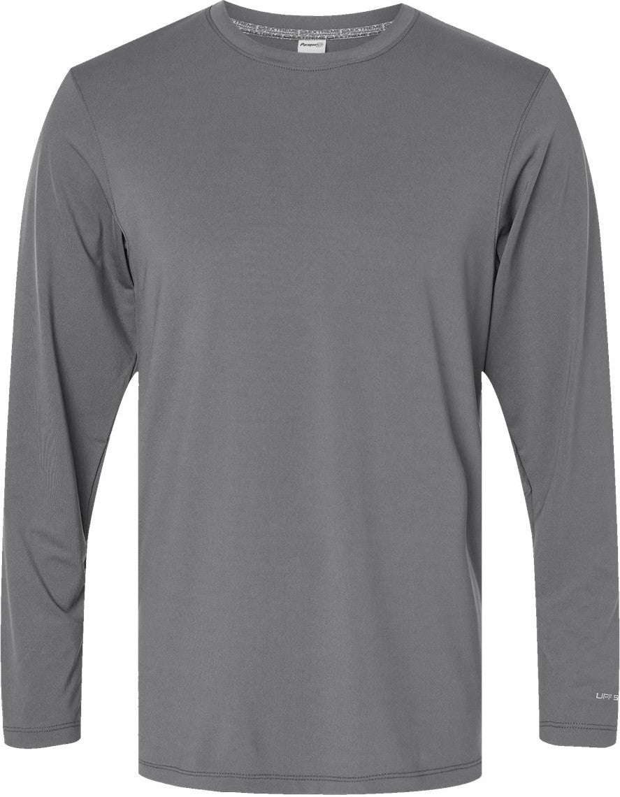 Front View of Medium Grey Aruba Extreme Performance Long Sleeve T-Shirt - 222