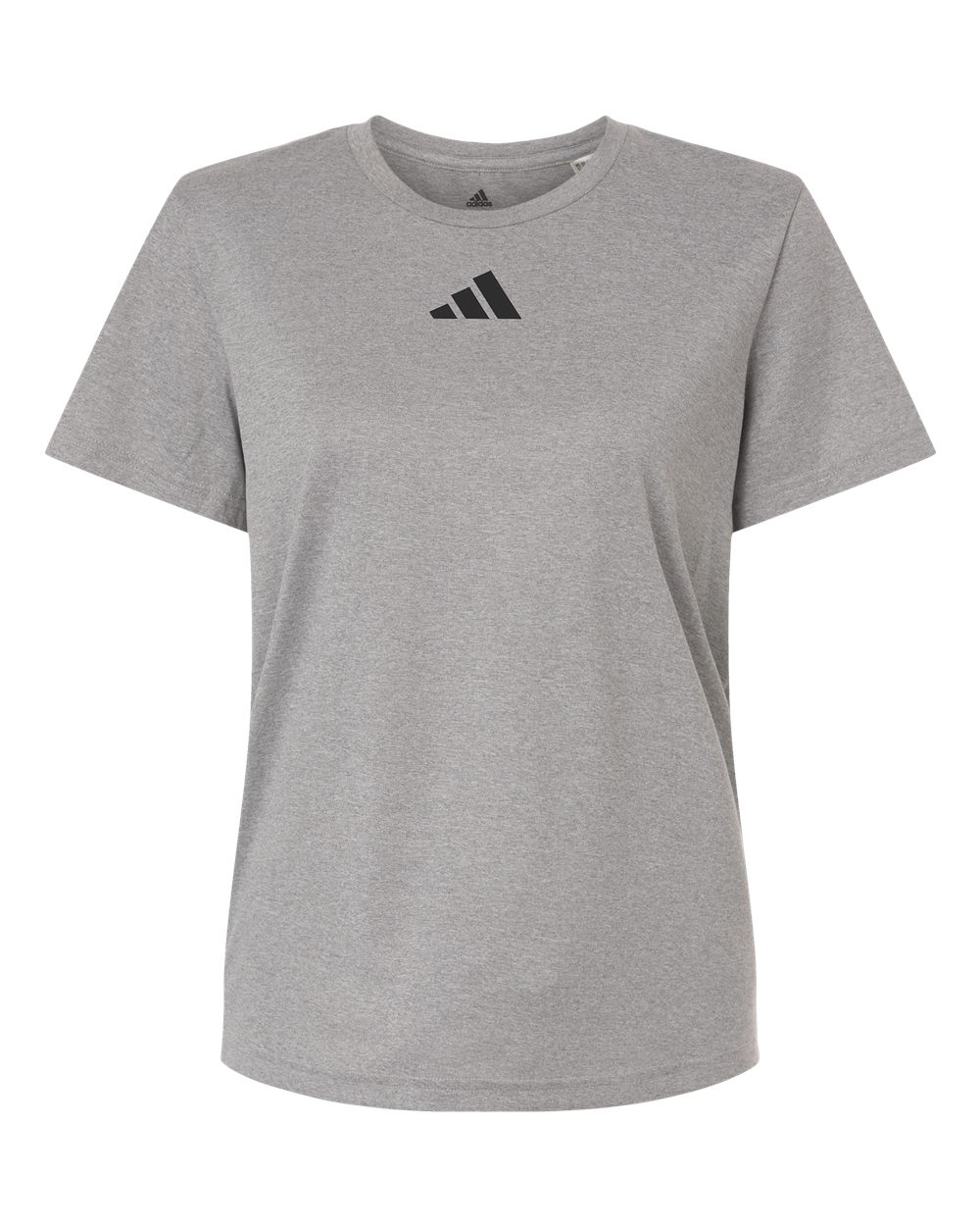 Front View of Medium Grey Heather/ Black Women's Pregame T-Shirt - AT102